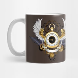 Gold Watch with White Wings ( Steampunk wings ) Mug